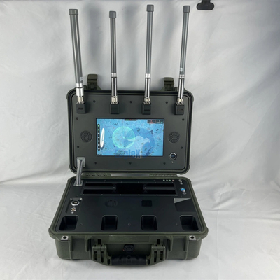5KM~10KM 360° Espace aérien complet IP66 Niveau de protection 900M 1.4G 2.4G 5.2G 5.8GHz 10 heures d'opération Détection par détecteur de drone