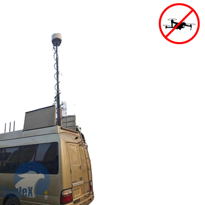 Système anti-drone de 5 km 30 MHz-6 GHz Résolution de brouillage FPV UAV