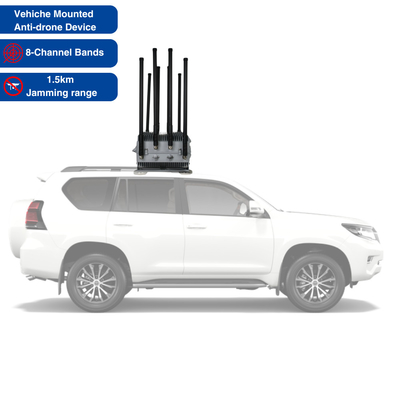 Distance 500-1500m Détecteur de signal magnétique de drone monté sur véhicule pour la défense anti-FPV