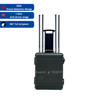 Drone portable avec détecteur de détection de 3 km et système de brouillage de 2 km