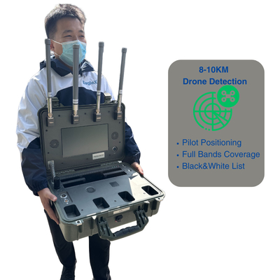 8KM FPV Drone Detection Range Portable UAV Portable Drone Détecteur Pour Concert, Police, Troupes, Voiture