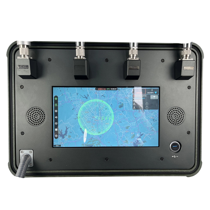 5KM~10KM 360° Espace aérien complet IP66 Niveau de protection 900M 1.4G 2.4G 5.2G 5.8GHz 10 heures d'opération Détection par détecteur de drone 3